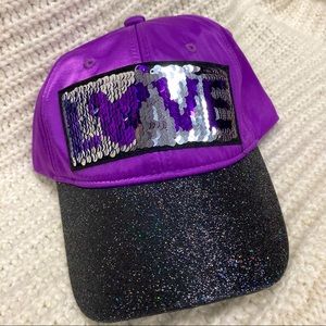 Disney Love Mickey Purple Sequin Youth baseball cap - NWT